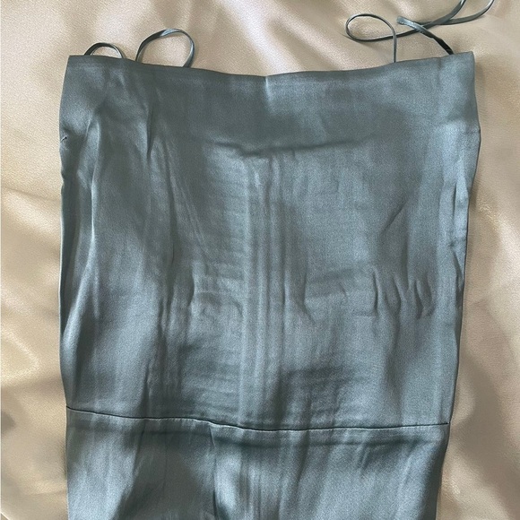 Reformation Frankie Silk Dress in Verdigris *NWT* - Picture 4 of 6